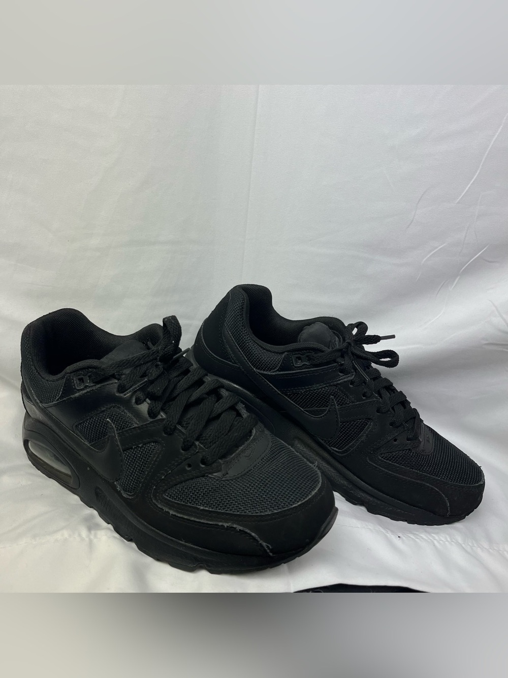 Nike Air Max Command Triple Black Men's Lifestyle Running Shoes Size‎ 7